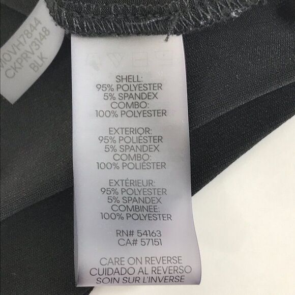 Calvin Klein Sheer Sleeve Blouse Women's Size Medium Black Stretch Career Party - Picture 11 of 12